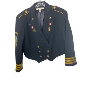 Vintage 90s The Limited Wool Military Jacket Regular Army Tennessee Coat Blazer